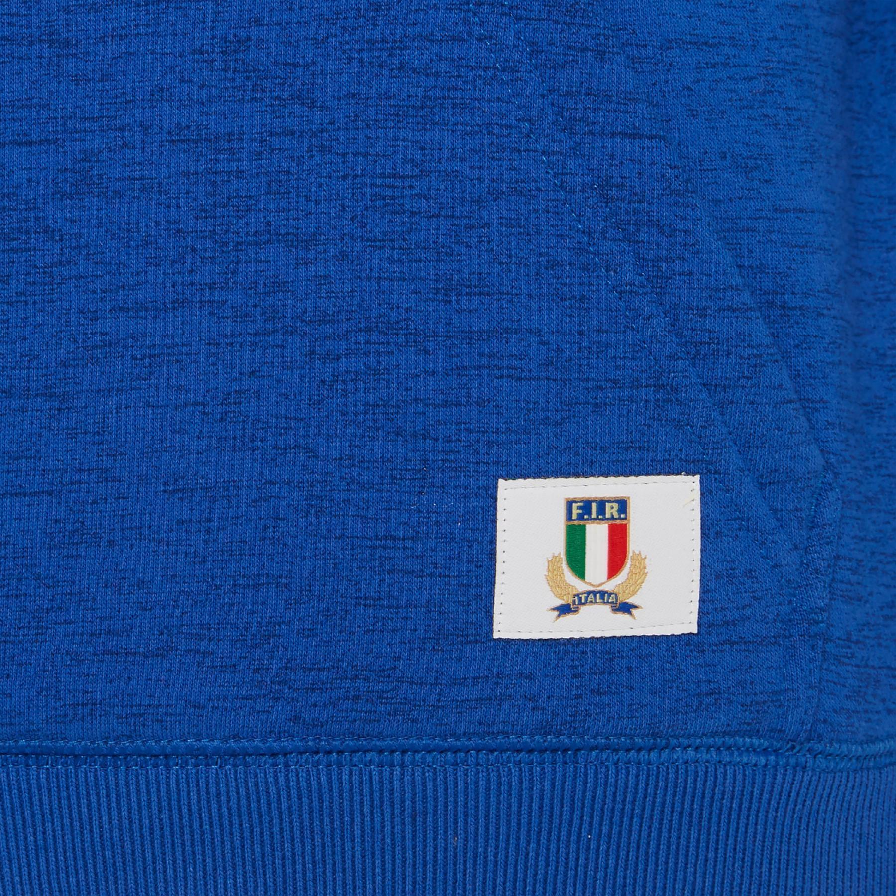 Bluza dziecięca z kapturem z pełnej bawełny Italie rugby 2019
