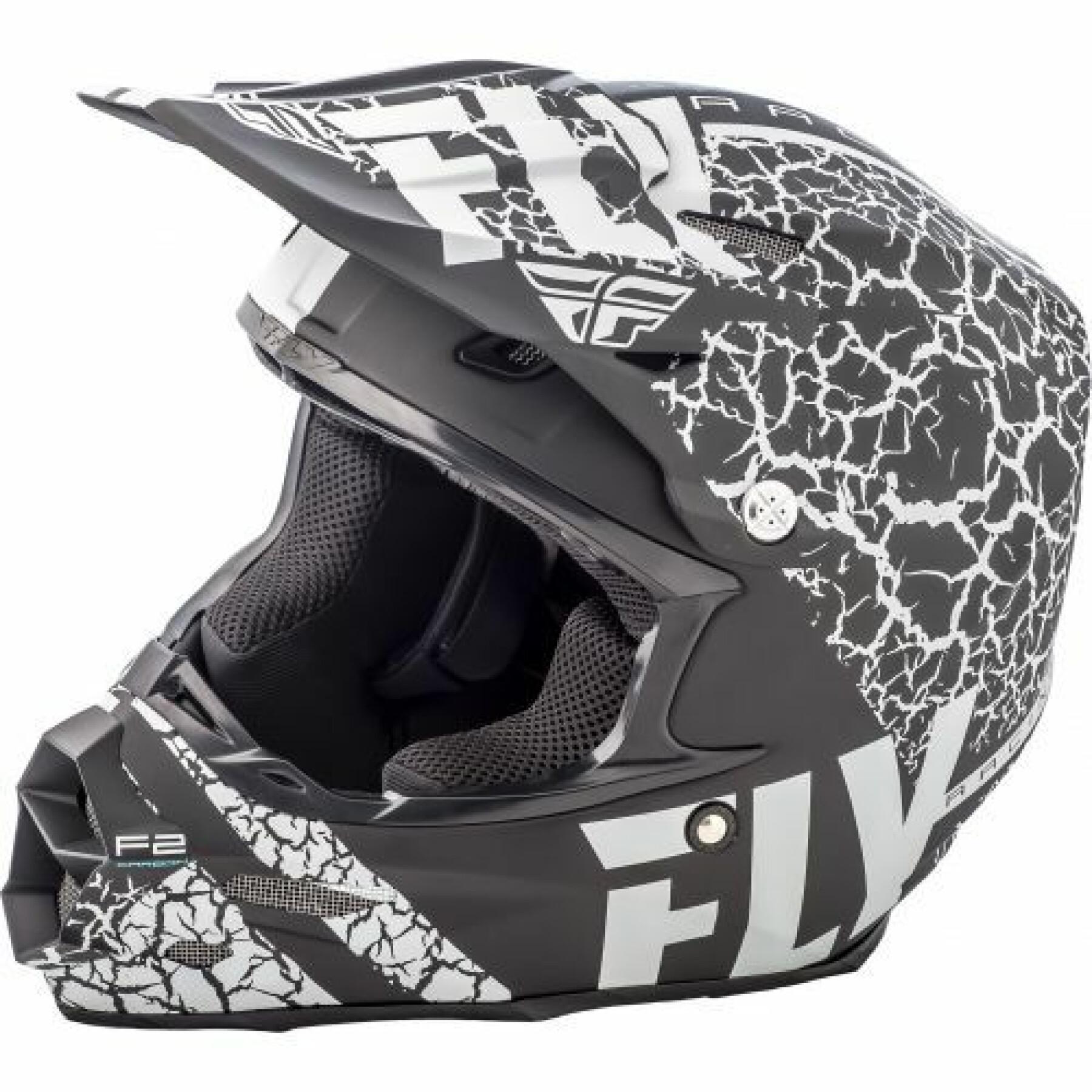 Kask motocyklowy Fly Racing F2 Carbon Fracture 2018