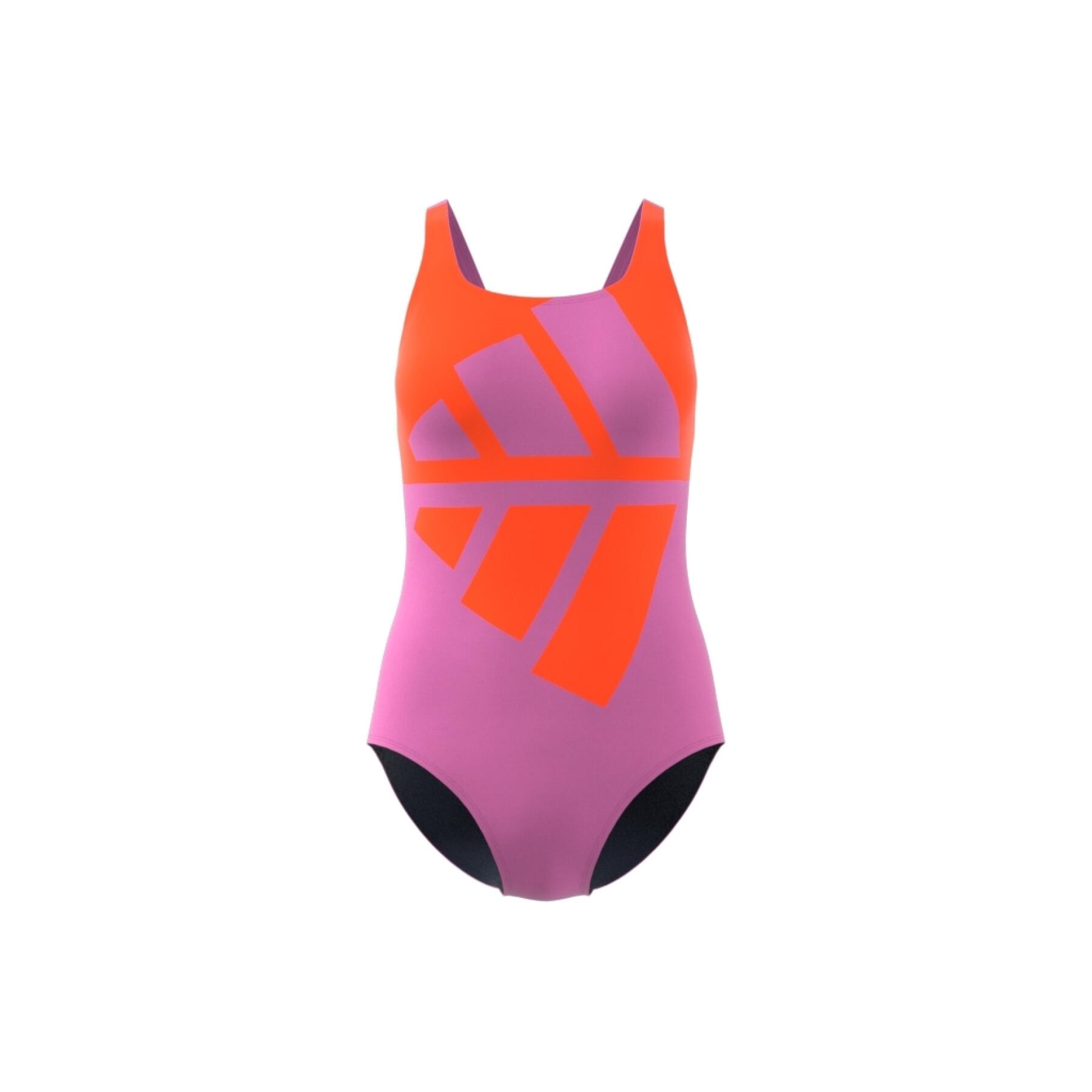 Damski 1-częściowy graficzny kostium kąpielowy z logo adidas