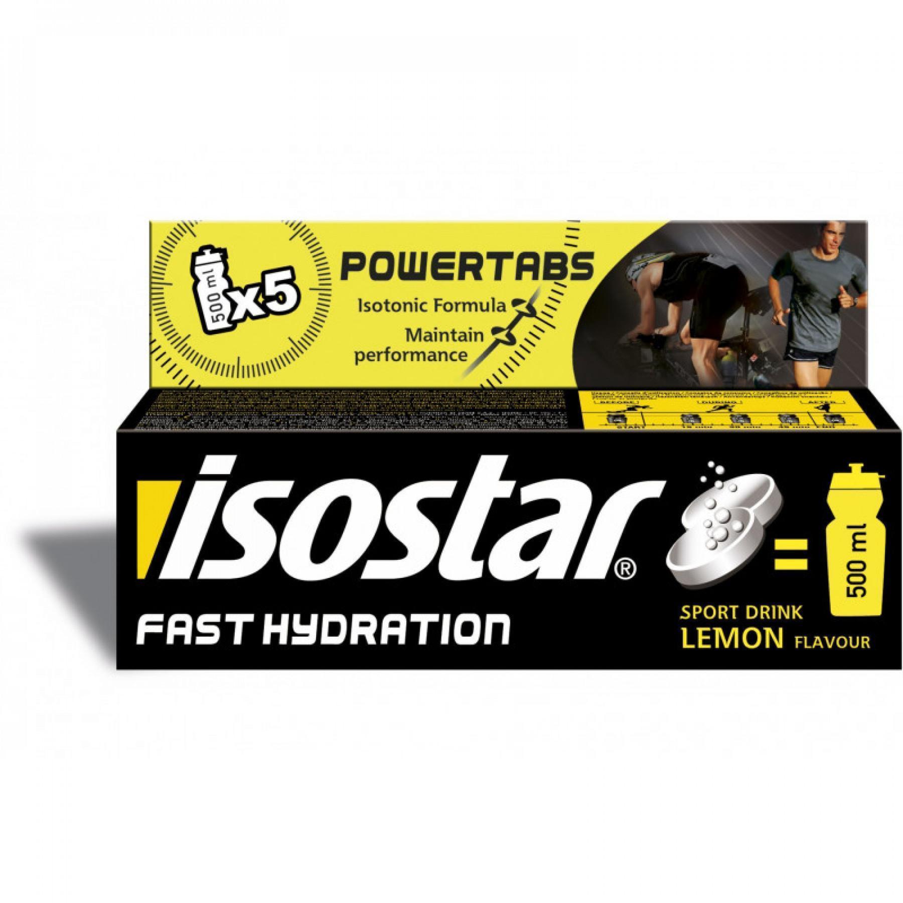 Tablety Isostar Powertabs Fast Hydration citron (12 tubes)