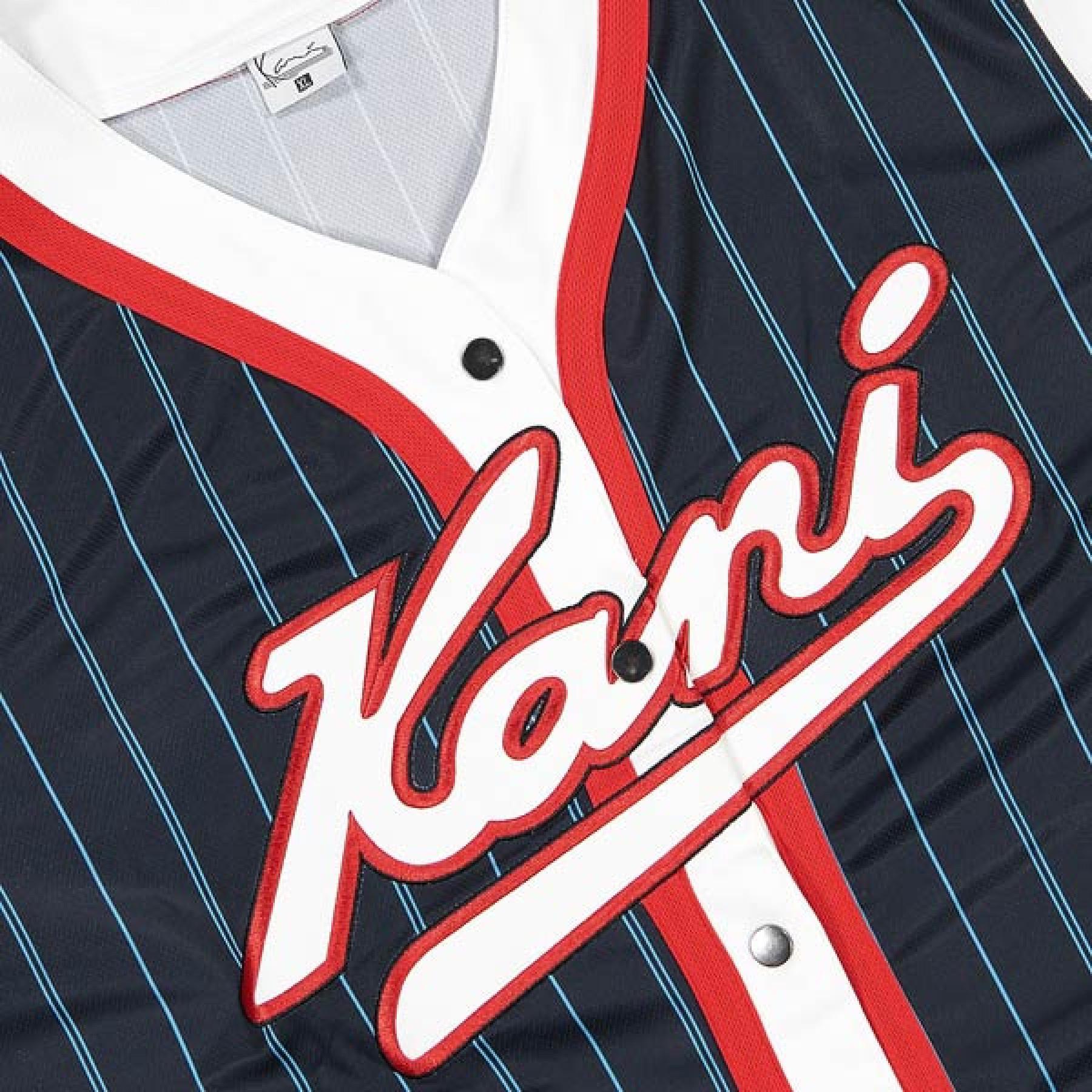 Koszulka Karl Kani Varsity Block Pinstripe Baseball
