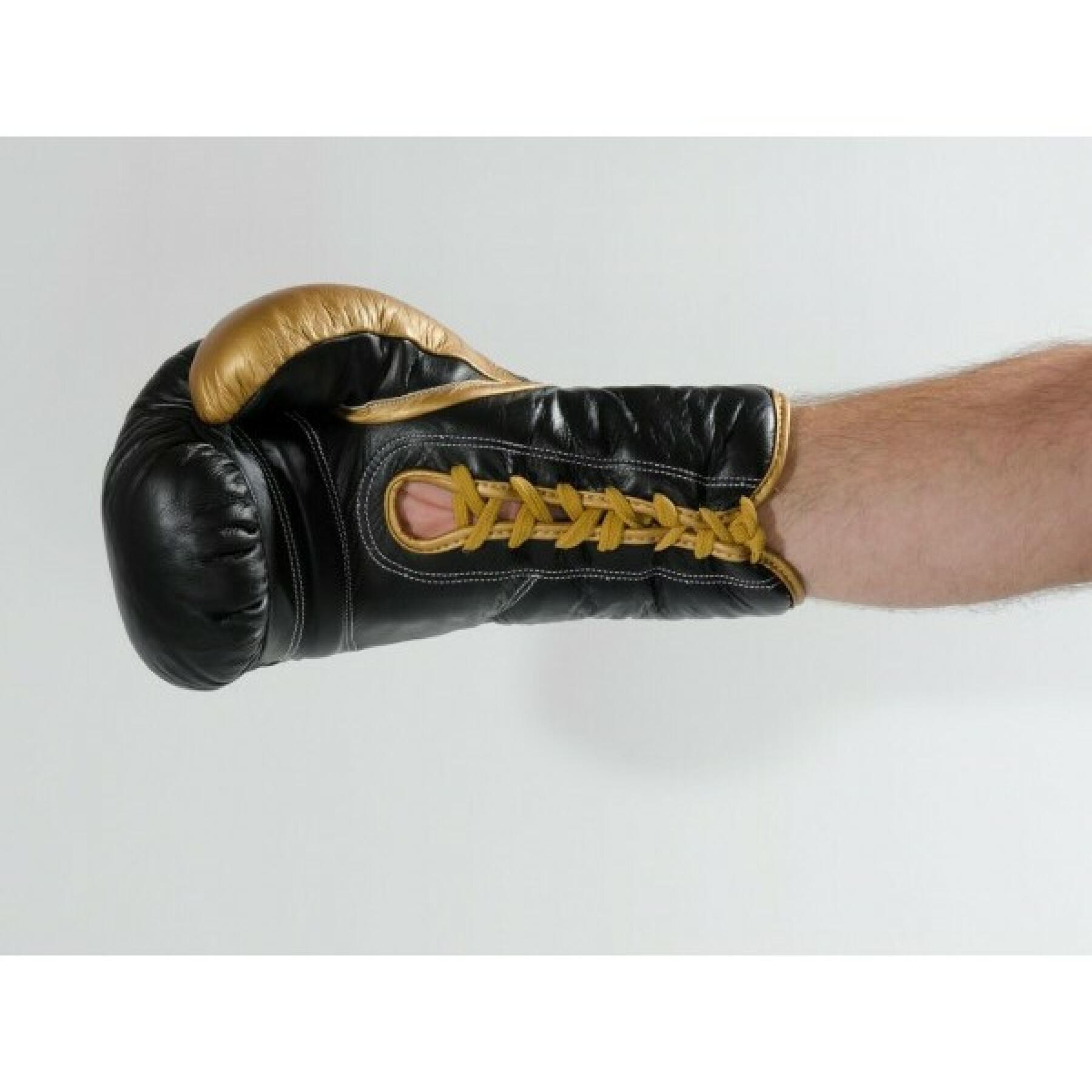 Skórzane rękawice bokserskie ze sznurowadłami Kwon Professional Boxing