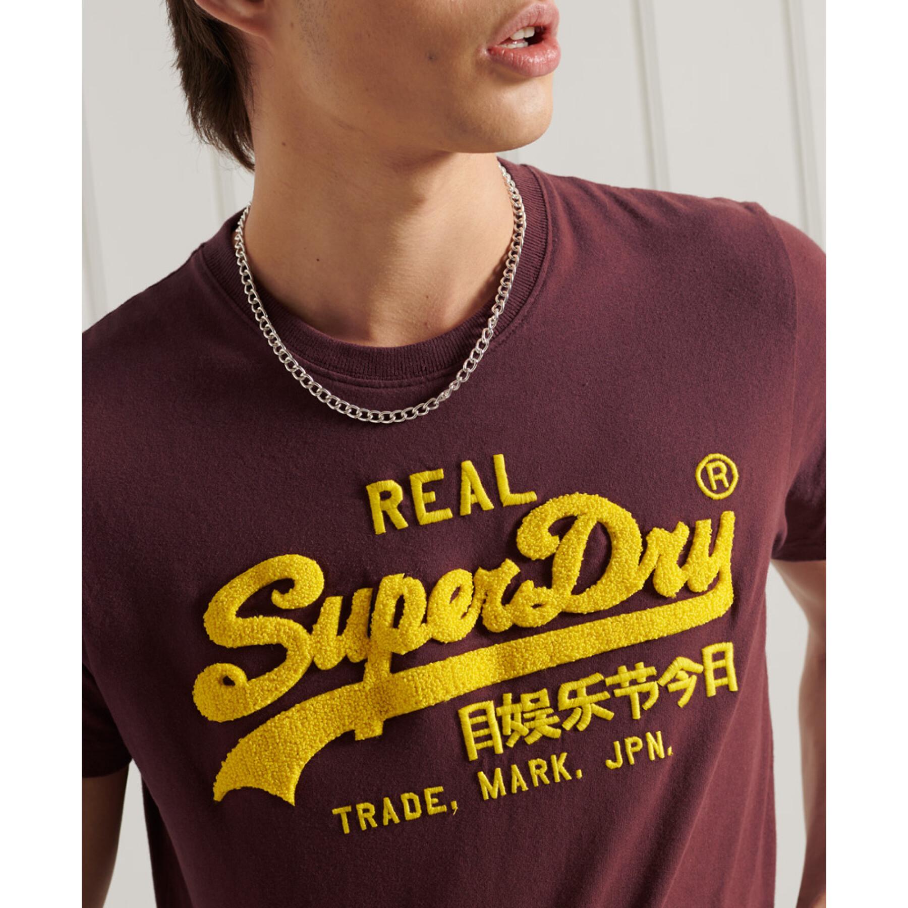 Koszulka szenilowa o standardowej grubości Superdry Vintage Logo