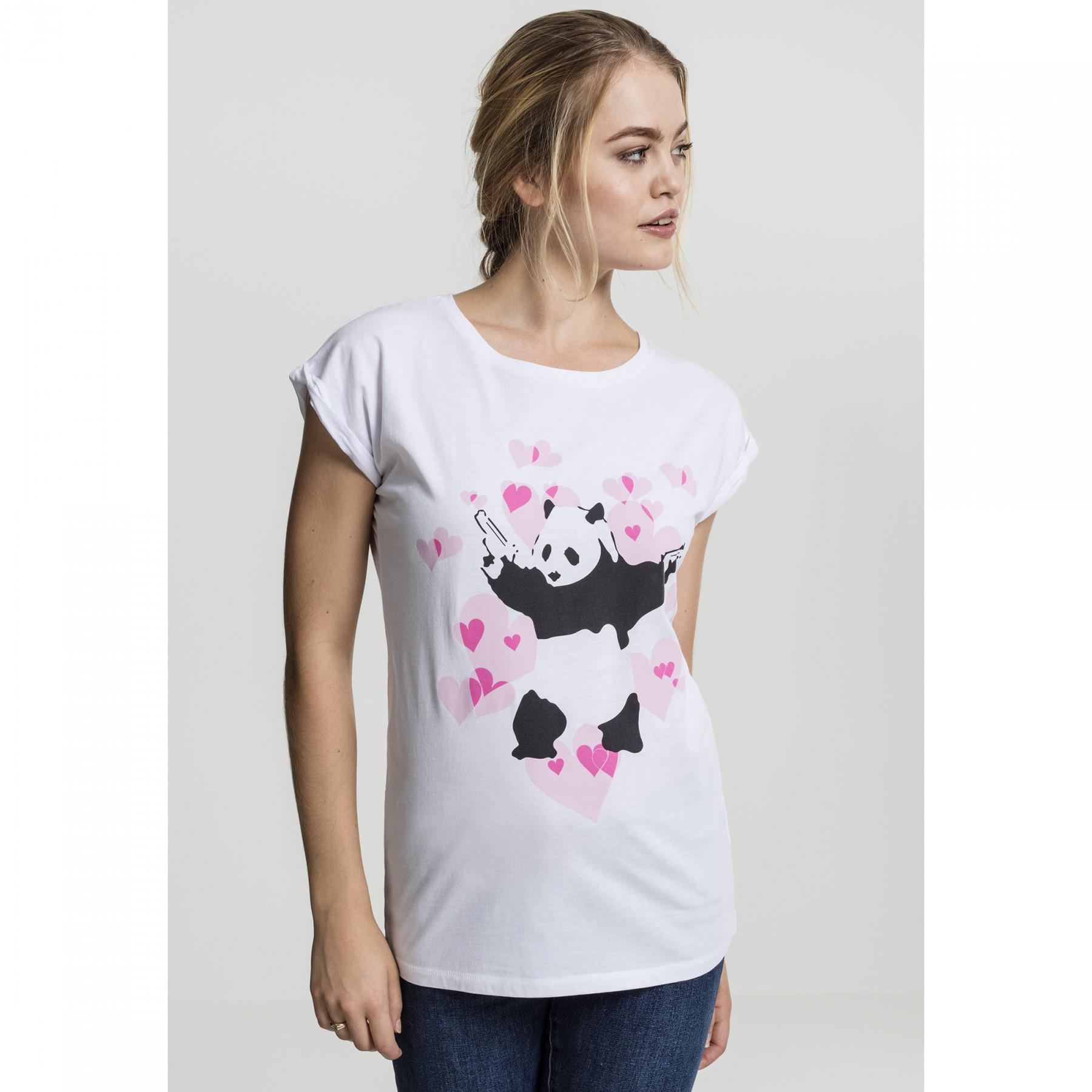 Damski t-shirt miejski classic banky panda heart