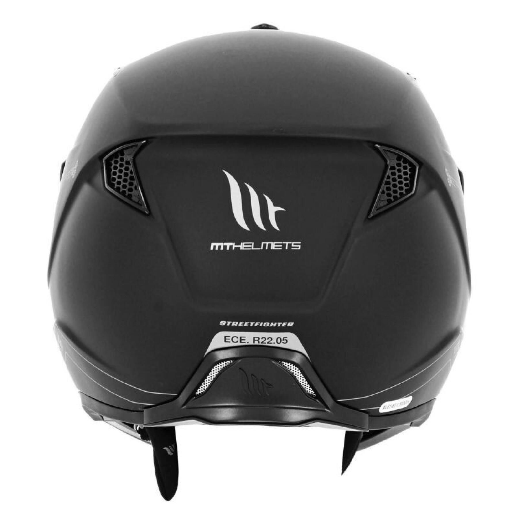 Odwracalny kask pełnotwarzowy z odpinanym paskiem pod brodą MT Helmets Trial Streetfighter SV