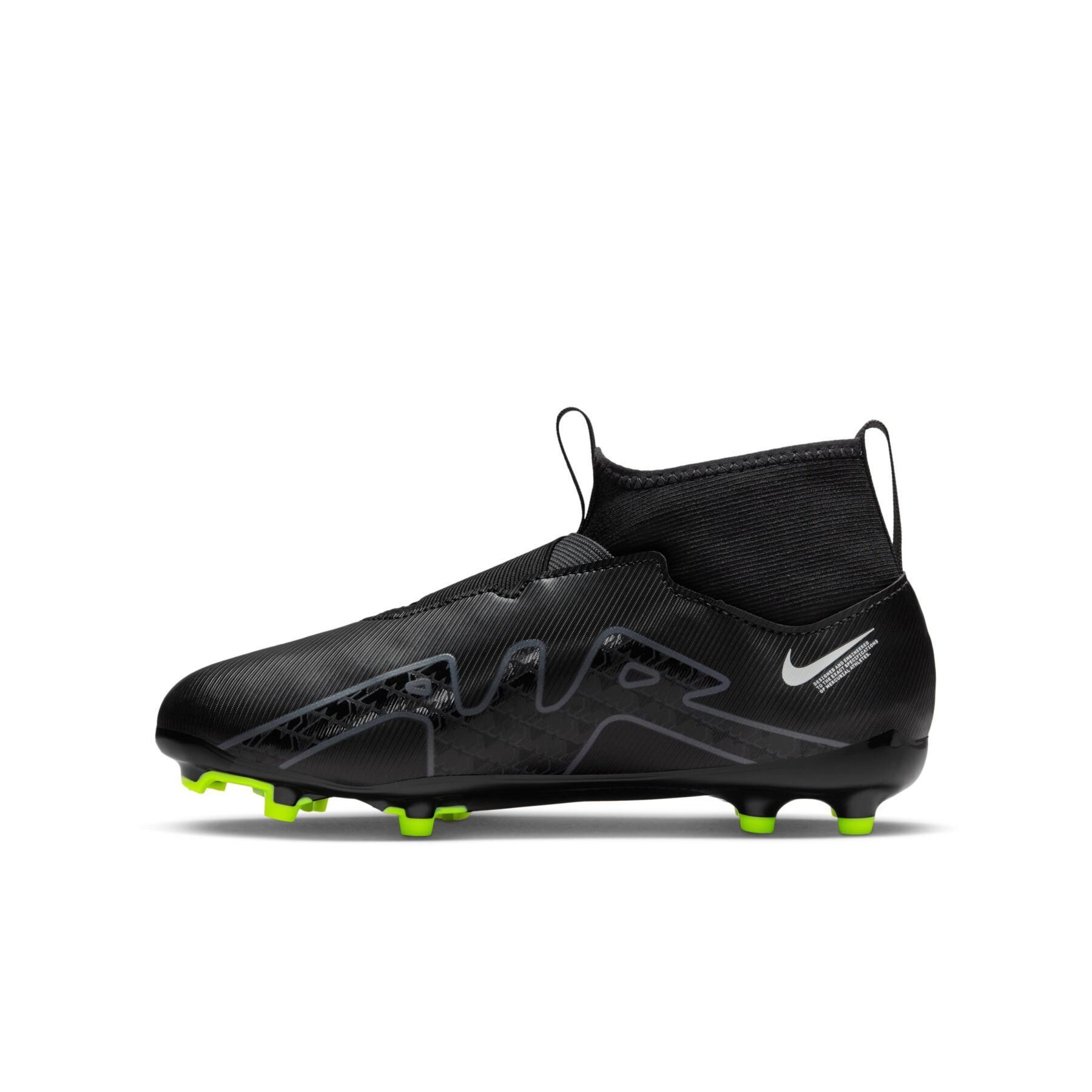 Dziecięce buty piłkarskie Nike Zoom Mercurial Superfly 9 Academy FG/MG - Shadow Black Pack