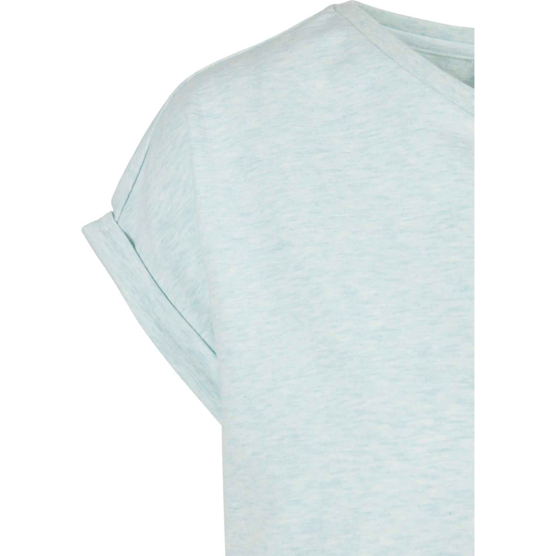Koszulka damska Urban Classics color melange extended shoulder-Duże rozmiary