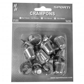 Stożkowe knagi do rugby opakowanie blister 16 aluminiowych knag/18 mm Sporti