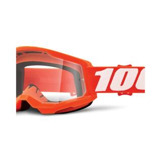 Maska motocyklowa crossowa przezroczysty ekran 100% Strata 2