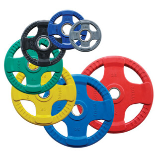 Olympic Body-Solid 4 uchwyty kolorowe gumowe krążki 1,25 kg