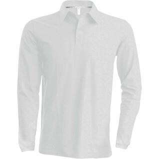 Koszulka polo z długim rękawem Kariban blanc