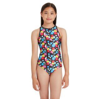 Jednoczęściowy kostium kąpielowy dla dziewczynki Zoggs Hi Front Crossback